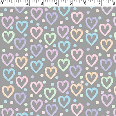 FLANNELETTE PRINTS - WATERCOLOUR HEARTS - Image 2