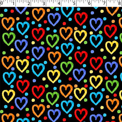 FLANNELETTE PRINTS - WATERCOLOUR HEARTS - Image 3