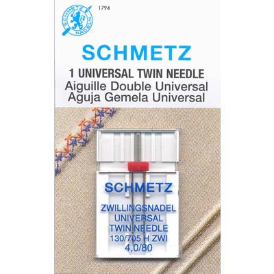 SCHMETZ NEEDLE - TWIN 80/12-4.0MM (1794)