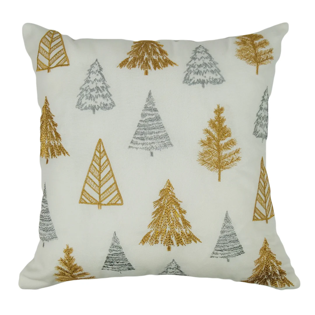 CUSHION COVER - METALLIC TREES