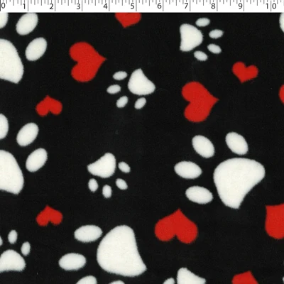 MOUNTAIN FLEECE PRINTS - PAWS & HEARTS