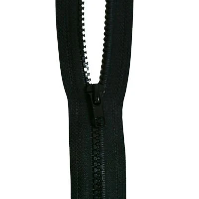 One Way  Open End Zipper  Medium weight  Vislon Teeth #5  18 inch