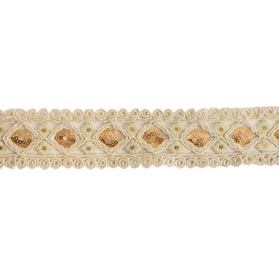 SEQUIN EMBROIDERED TRIM 4.5CM