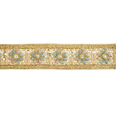 SEQUIN EMBROIDERED TRIM 4.5CM