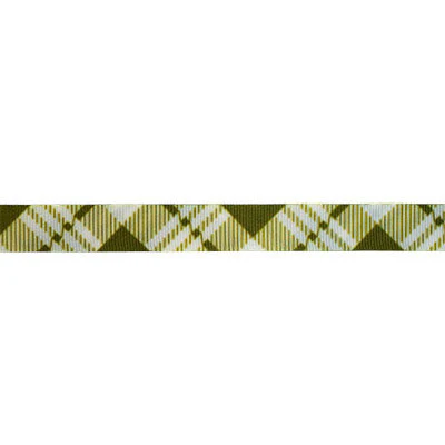 10MM (3/8") WOVEN TAPE TARTAN DIAGONAL PRINT DOUBLE FACED (KJT1572) - Image 3