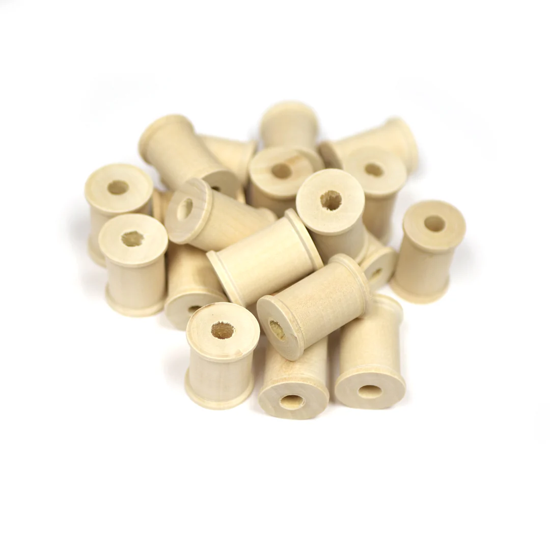20PCS WOOD BARREL SPOOLS - LARGE - Image 2