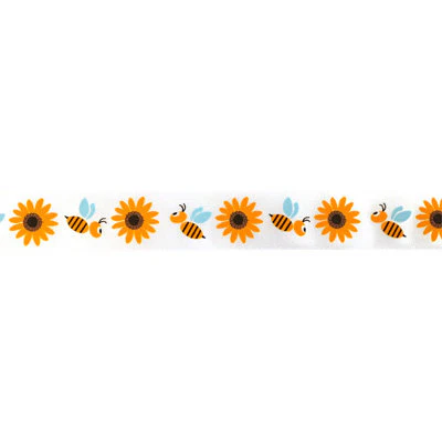 SINGLE FACE SATIN RIBBON 16mm - SUNFLOWER PRINT