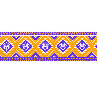 38MM SINGLE FACED SATIN RIBBON WITH GEOMETRIC PRINT