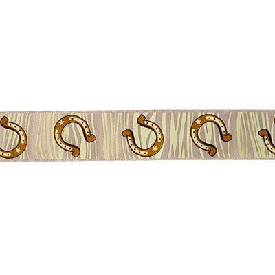 SINGLE FACE SATIN HORSESHOE RIBBON 25MM (1")