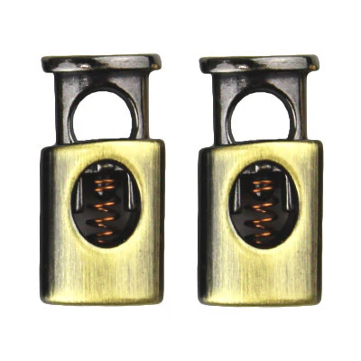 METAL CORD STOP 1 HOLE FLAT BULLET   15MMX10MMX5MM (7MM HOLE) - Image 3