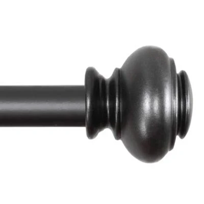 TAILOR HOME DRAPERY ROD 3/4" WITH DOORKNOB FINIALS 48"-84" - Image 2