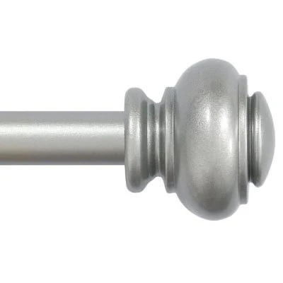 TAILOR HOME DRAPERY ROD 3/4" WITH DOORKNOB FINIALS 66"-120" - Image 4