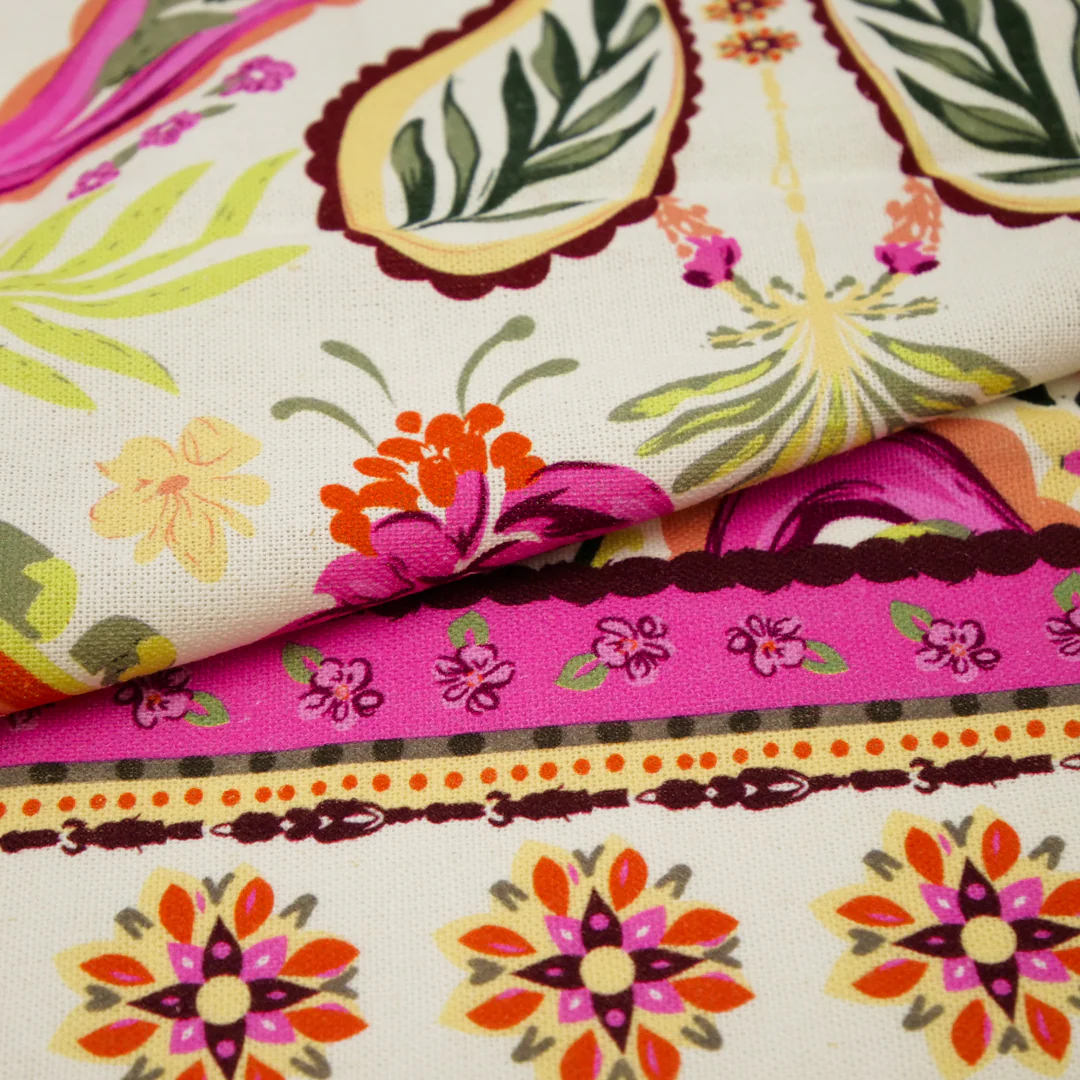 BARBADOS - RAYON/LINEN PRINTS - ONE SIDE BORDER - Image 3