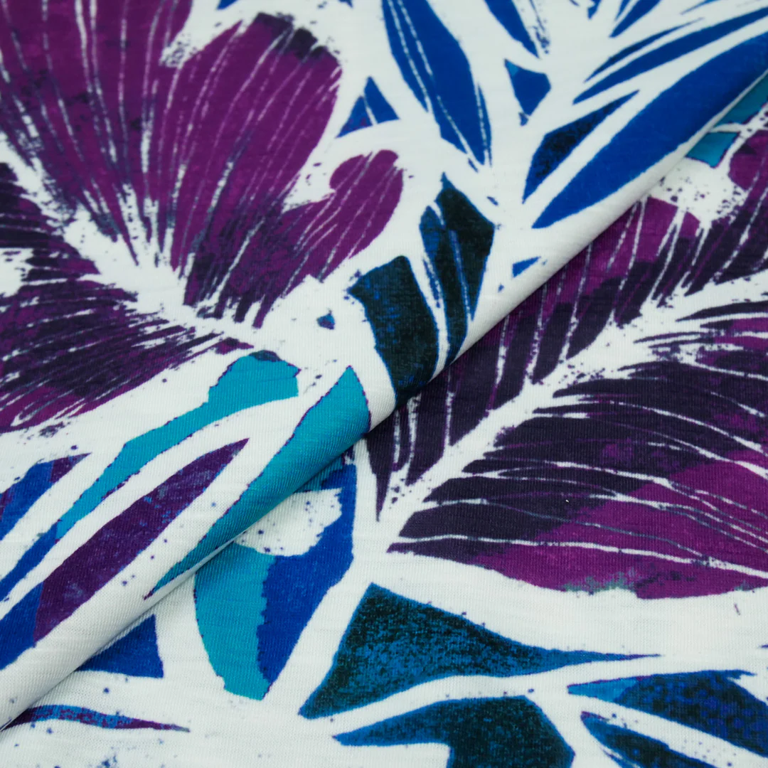 BOREALIS OASIS - SLUB KNIT PRINTS - ABSTRACT LEAVES - Image 2