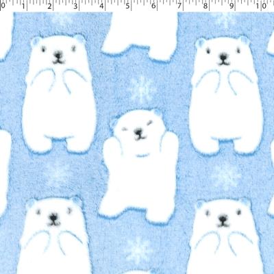 BURNOUT FROSTED CHENILLE PRINTS - POLAR BEAR
