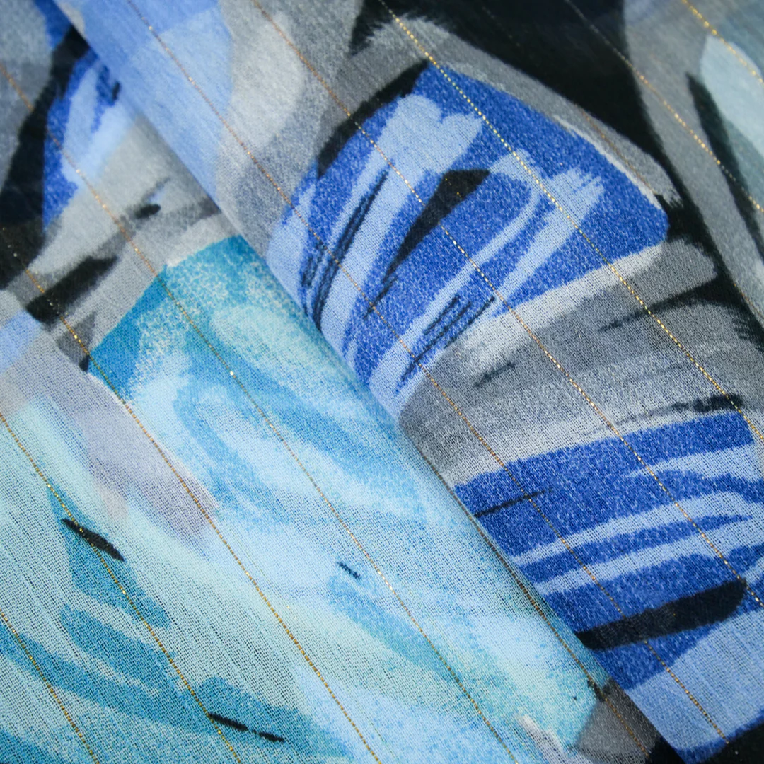 CANNES - METALLIC PRINTS - FLORAL ABSTRACT - Image 4