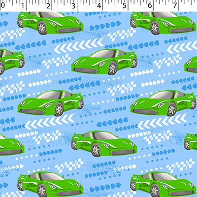 FLANNELETTE PRINTS - RACING CAR - Image 3
