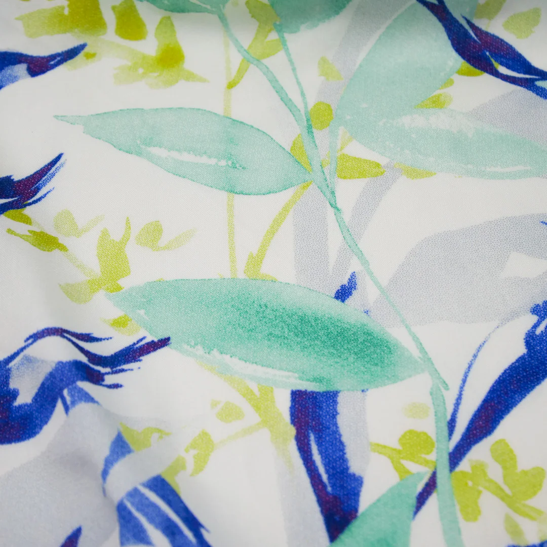 DESIREE - RAYON VOILE PRINTS - WATERCOLOR LEAVES - Image 2