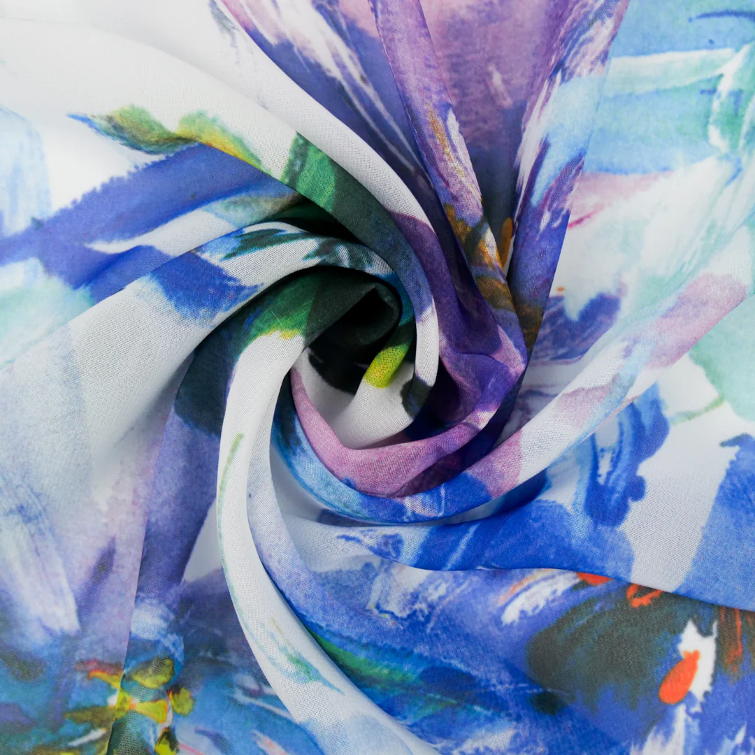 ELEGANZA -SATIN PRINTS-WATERCOLOUR FLORAL - Image 3