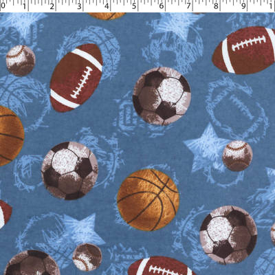 FLANNELETTE PRINTS -PLAY BALL