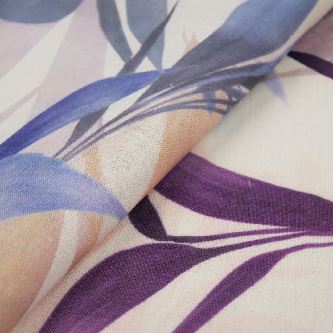 GALWAY - LINEN PRINTS - TROPICAL LEAVES - Image 2