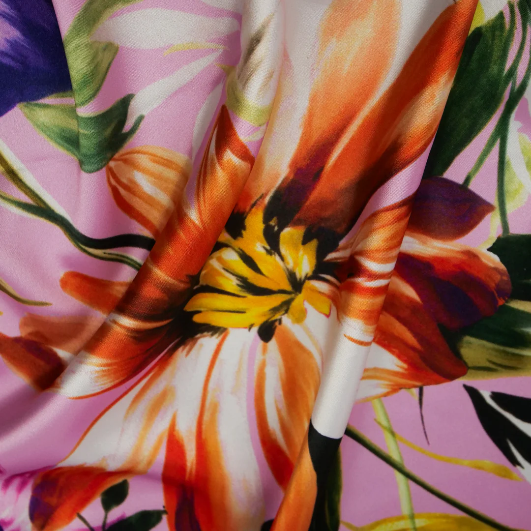 GEMINI COLLECTION - SATIN TWIN PRINTS - LARGE WATERCOLOR FLORAL - Image 2