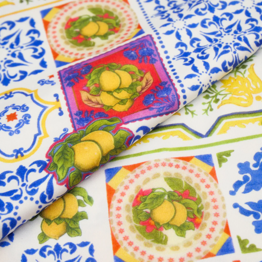 GIGGLES AND GRAPHICS - KNIT PRINTS - ABSTRACT TILES / LEMONS - Image 2