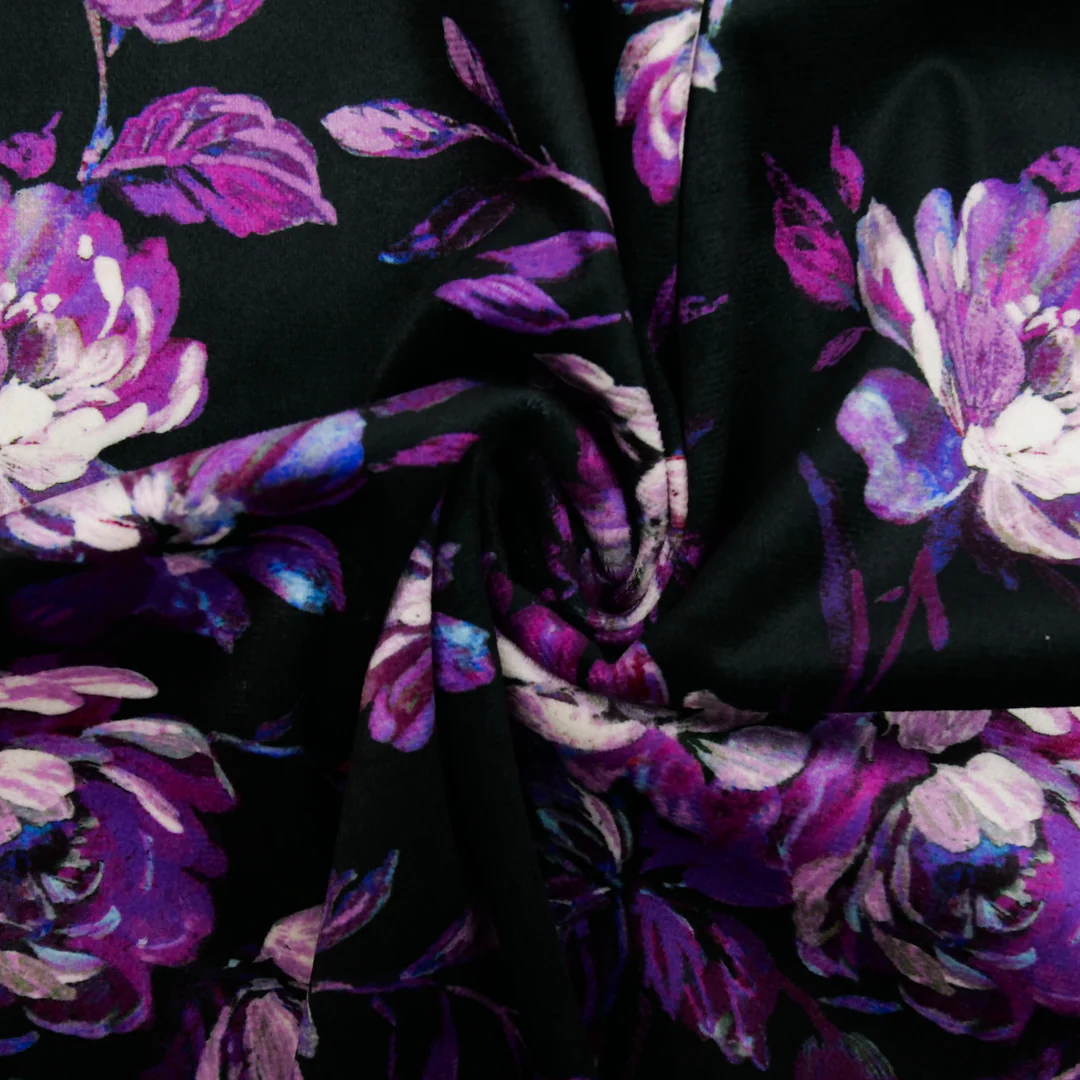 LOUELLA - PRINTED VELVET - FLORAL - Image 3