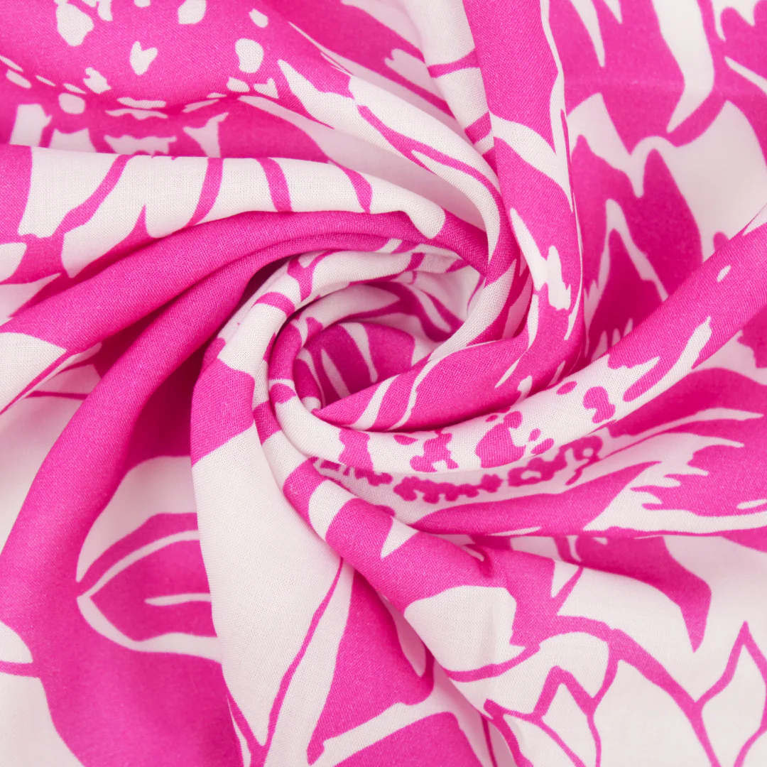 MARLOWE-RAYON VOILE PRINTS-MONOTONE FLORAL - Image 2