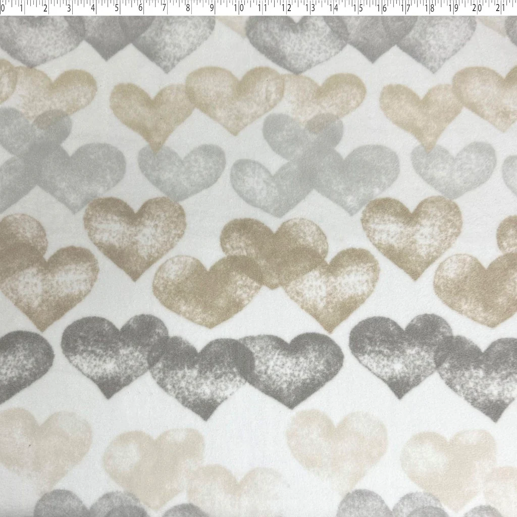 MOUNTAIN FLEECE PRINTS BABY - HEARTS IN A ROW - Image 3