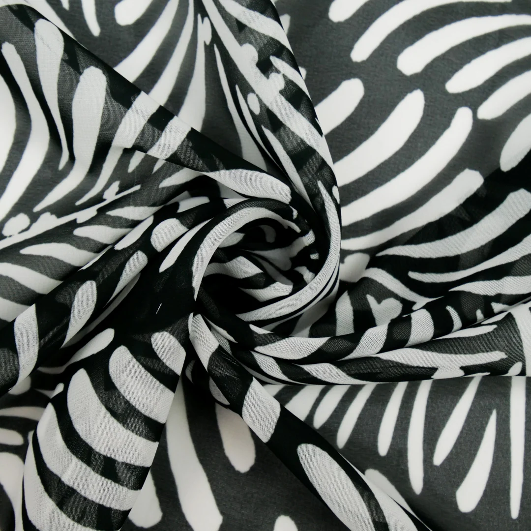 MUSE COLLECTION - CHIFFON PRINTS - ABSTRACT LEAVES - Image 3