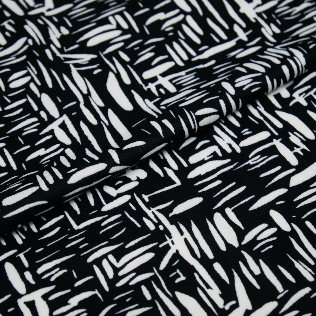 MUSE COLLECTION - KNIT PRINTS - ABSTRACT CRISS-CROSS - Image 2