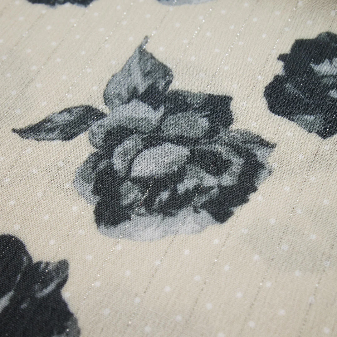 PANDORA - METALLIC CRINKLE STRIPE - ROSES - Image 3