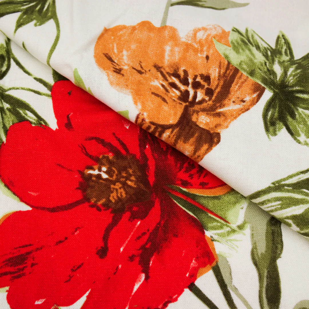 SAN PAULO RAYON/LINEN BLEND PRINTS - LARGE FLORAL - Image 2