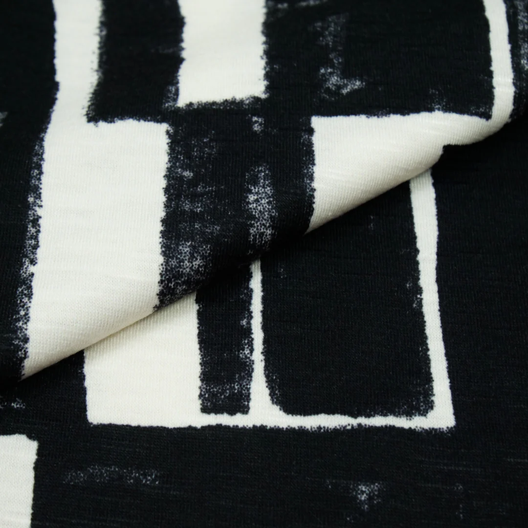 SANTIAGO - SLUB KNIT PRINTS - RECTANGLE ABSTRACT - Image 2