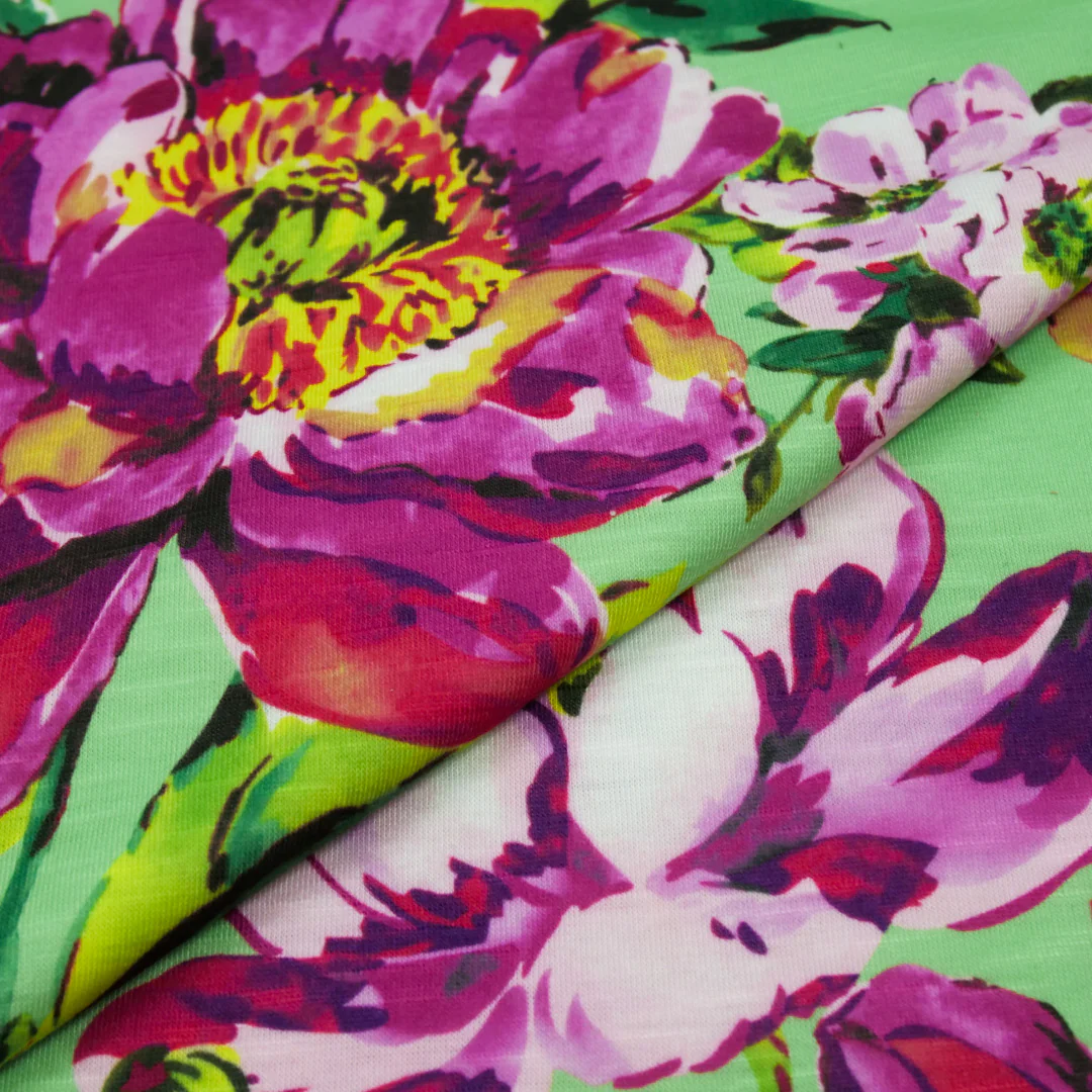 SANTIAGO - SLUB KNIT PRINTS - WATERCOLOR FLORAL - Image 2