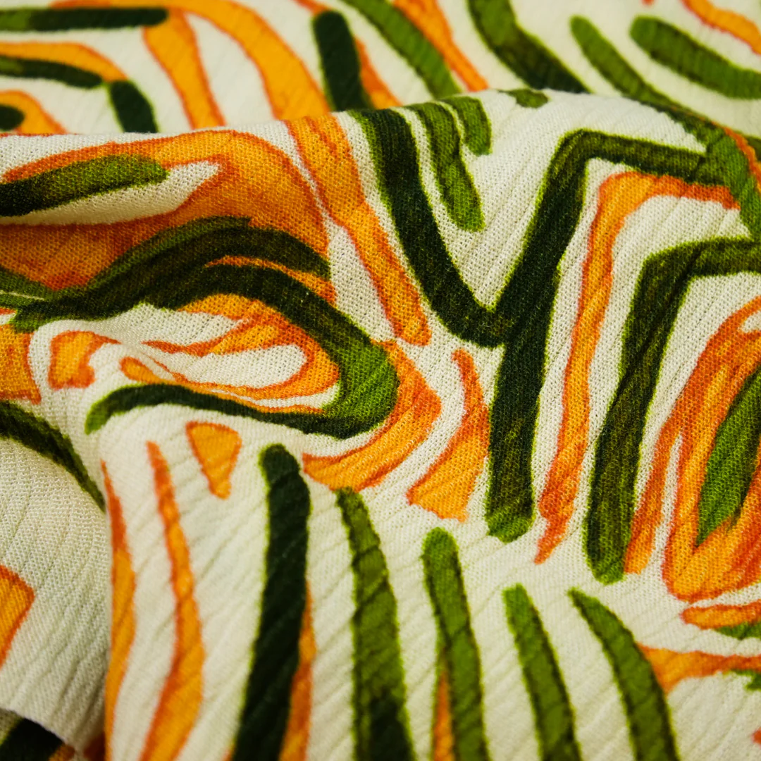 SAVANNAH - RAYON CRINKLE PRINTS - ABSTRACT GEOMETRIC - Image 2
