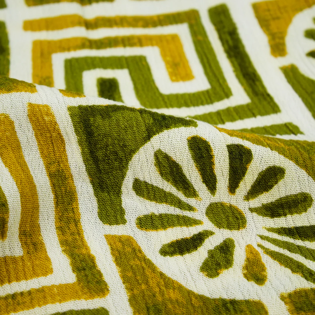 SAVANNAH - RAYON CRINKLE PRINTS - SQUARE GEOMETRIC - Image 2