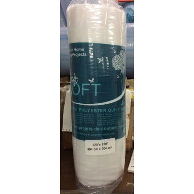 SOFTLOFT BONDED POLYESTER QUILT BATT 120"X120"