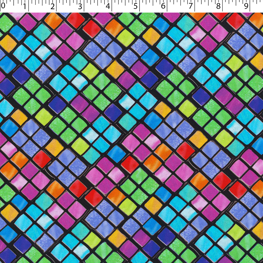 STAINED GLASS COORDINATES -  003 GLASS SQUARES (MULTI)