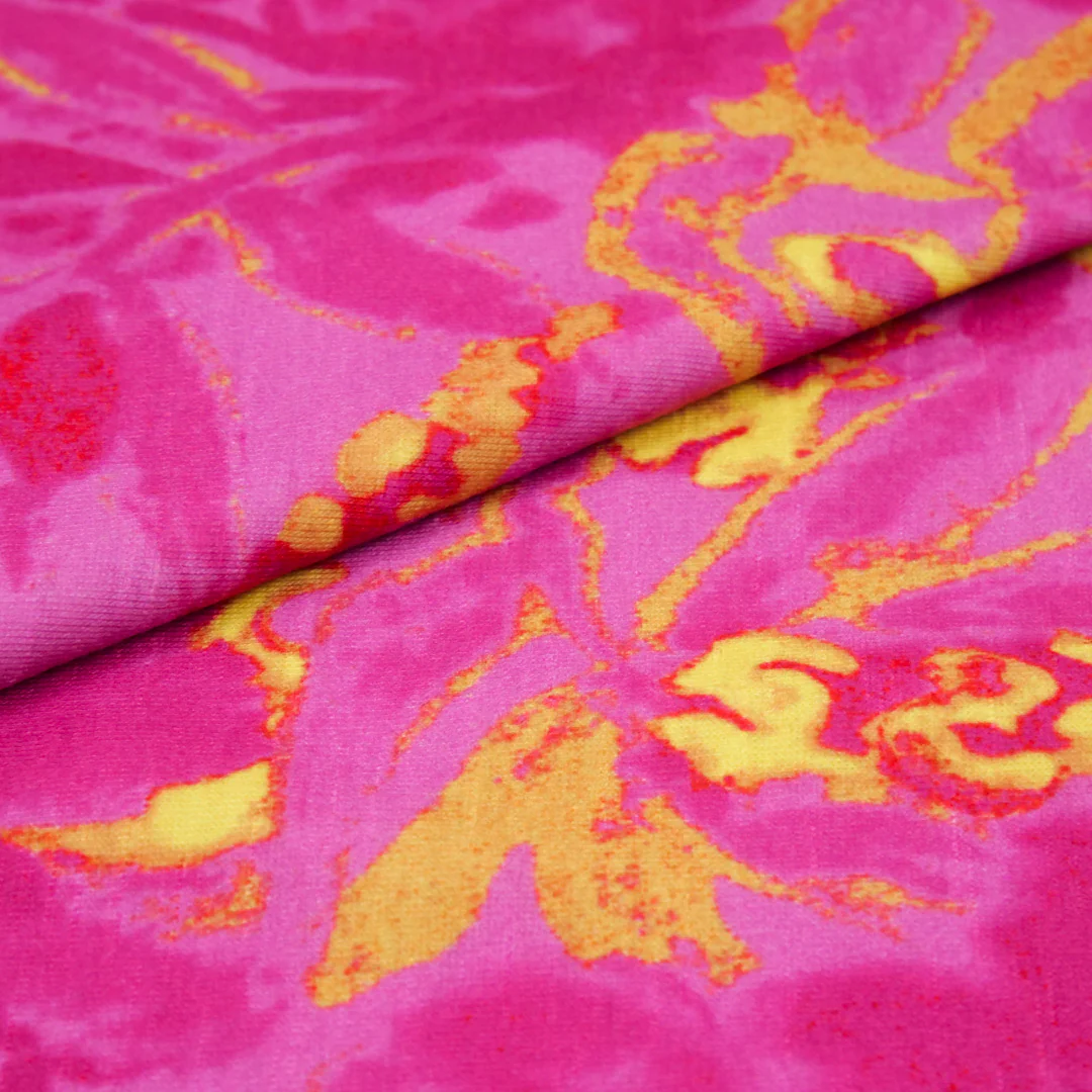 SUNSET SERENADE - SLUB KNIT PRINTS - WATERCOLOR FLORAL - Image 2